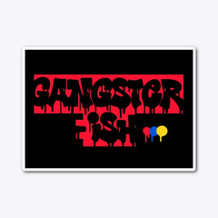 gangster-sh! Die Cut Sticker